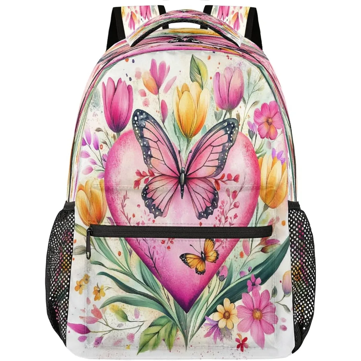 Pink Heart Flowers Butterflies Backpack Laptop Backpacks Casual College Travel Bag Hiking Daypack for Women Men
Pink Heart Flowers Butterflies Backpack Laptop Backpacks Casual College Travel Bag Hiking Daypack for Women Men