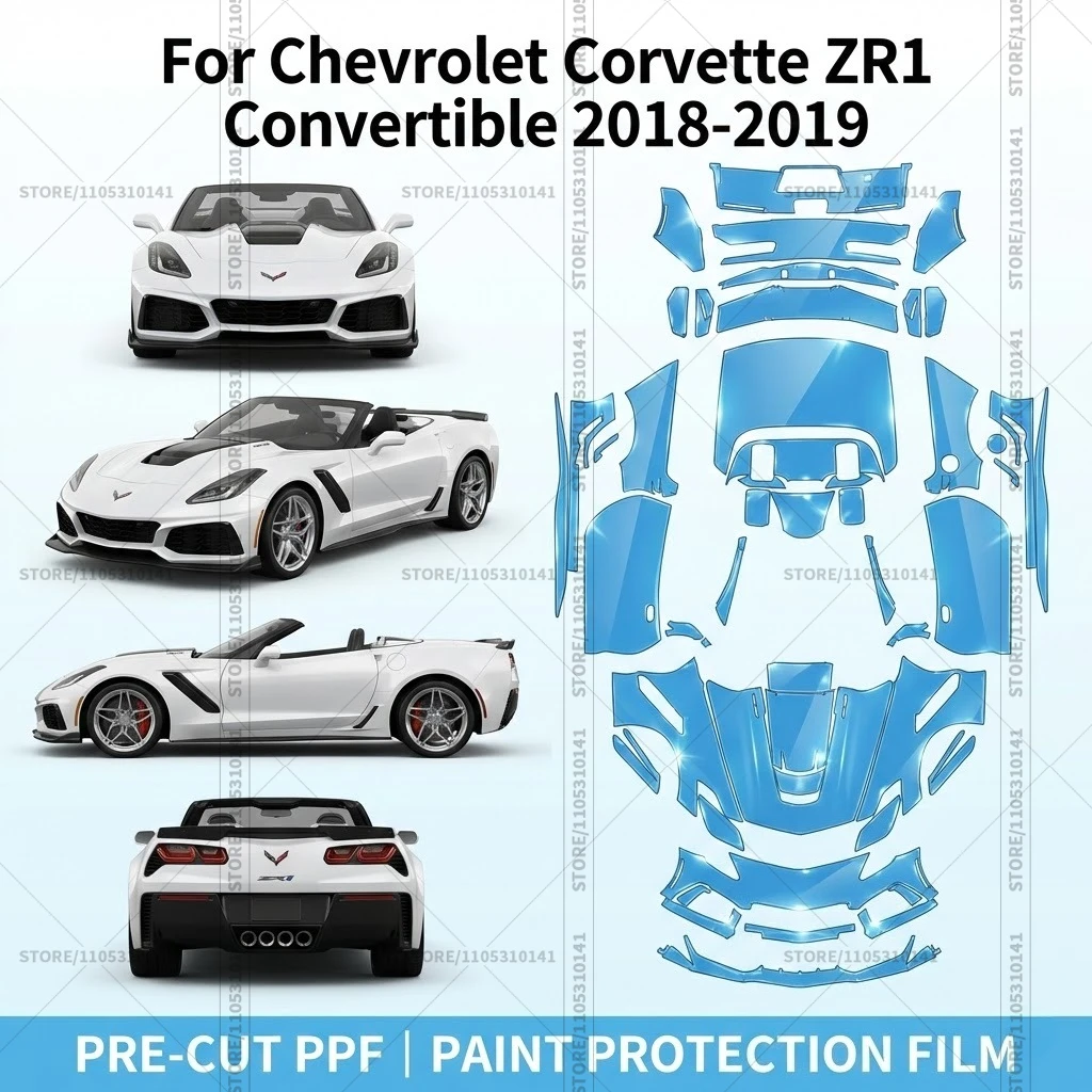 Предварительно нарезанная защитная пленка PPF, прозрачная автомобильная пленка для Chevrolet Corvette ZR1 Convertible 2018-2019
Предварительно нарезанная защитная пленка PPF, прозрачная автомобильная пленка для Chevrolet Corvette ZR1 Convertible 2018-2019