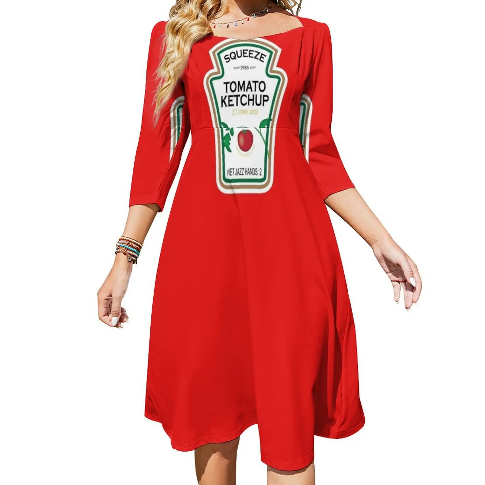 Funny Ketchup Label Flare Dress wedding guest dress 2024 women clothes Party dresses
Funny Ketchup Label Flare Dress wedding guest dress 2024 women clothes Party dresses