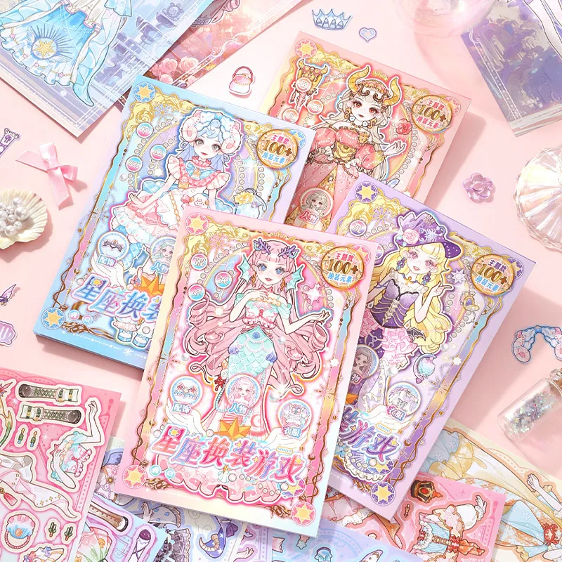 Xinmo Shining Girl Zodiac Princess Dress Up Sticker Books Makeup Change Stickers For Girls Art Craft Play Game Diy Decoration
Xinmo Shining Girl Zodiac Princess Dress Up Sticker Books Makeup Change Stickers For Girls Art Craft Play Game Diy Decoration
