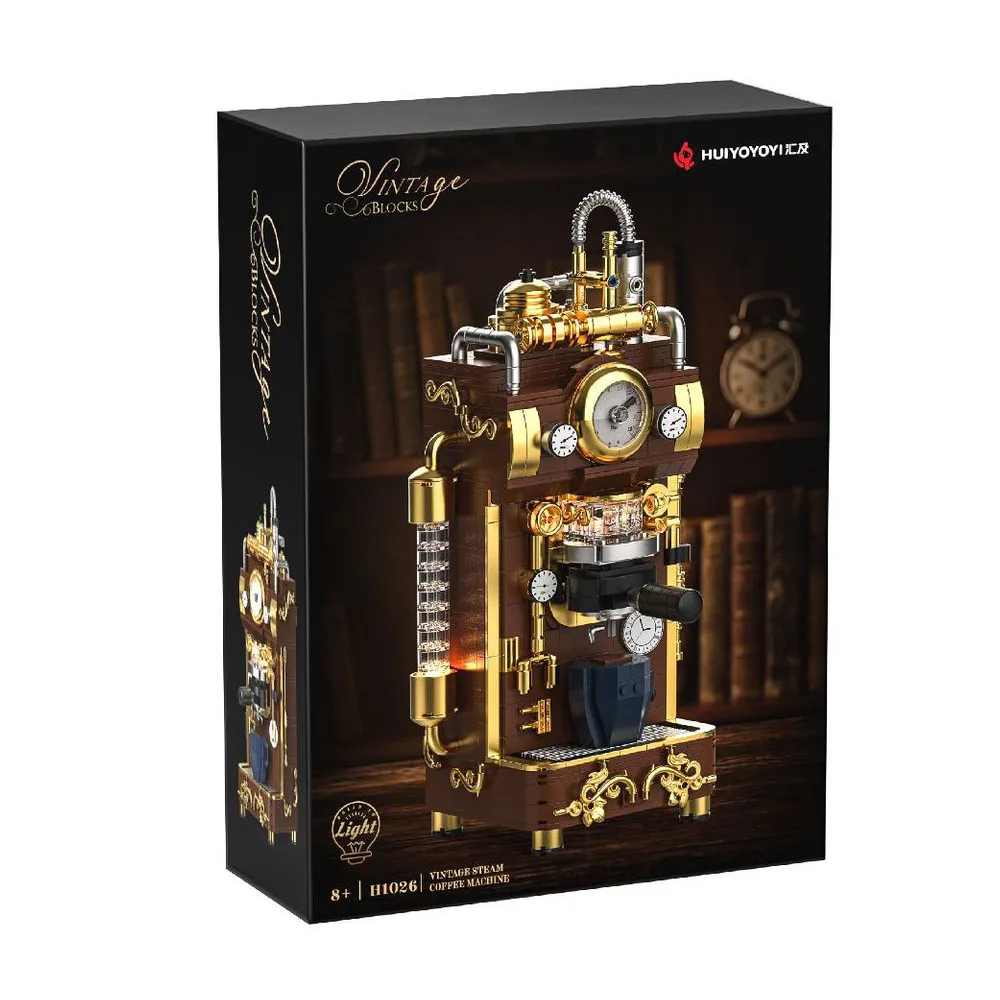 IN STOCK H1026 MOC Idea Vintage Steam Coffee Maker Building Blocks Bricks Assembling Model DIY Adult toy Christmas Gift Set
IN STOCK H1026 MOC Idea Vintage Steam Coffee Maker Building Blocks Bricks Assembling Model DIY Adult toy Christmas Gift Set