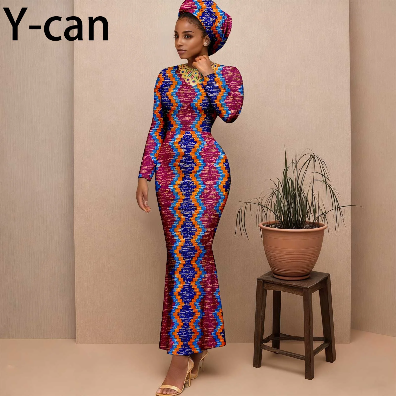 Elegant African Wedding Dresses for Women O-neck Long Sleeve Gown Match Headscarf Birthday Party Evening Dress 2525200
Elegant African Wedding Dresses for Women O-neck Long Sleeve Gown Match Headscarf Birthday Party Evening Dress 2525200
