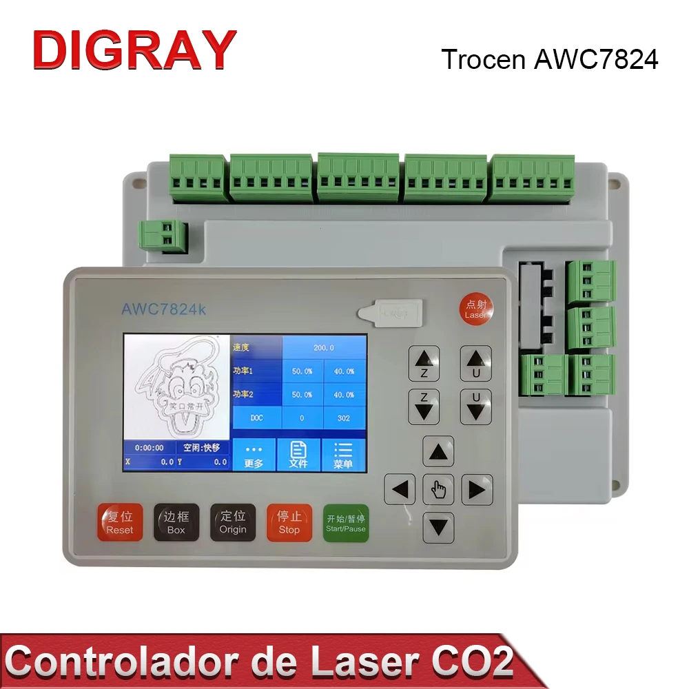 DIGRAY AWC708C Lite DSP CO2 Laser Control Display Panel Upgrade to Trocen AWC7824K For CNC System Laser Cutting Control Panel
DIGRAY AWC708C Lite DSP CO2 Laser Control Display Panel Upgrade to Trocen AWC7824K For CNC System Laser Cutting Control Panel