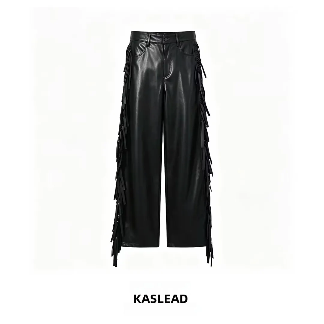 KASLEAD Новые женские модные повседневные брюки с бахромой, прямые, со средней посадкой, из полиэстера с ПУ-покрытием
KASLEAD Новые женские модные повседневные брюки с бахромой, прямые, со средней посадкой, из полиэстера с ПУ-покрытием