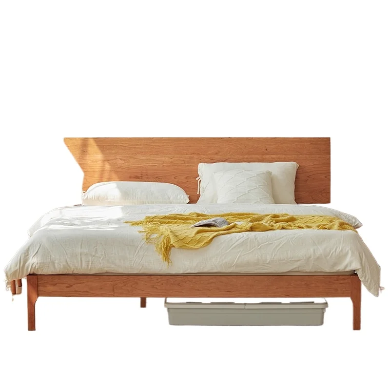 Solid wood bed Nordic Japanese cherry wood 1.5 small apartment master bedroom 1.8 meters simple
Solid wood bed Nordic Japanese cherry wood 1.5 small apartment master bedroom 1.8 meters simple