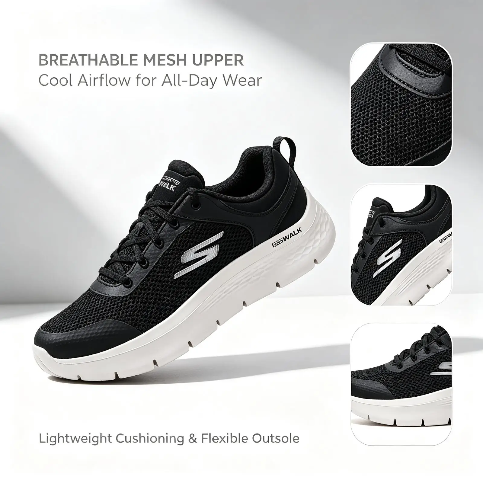 Skechers New Women's Gowalkflex Walking Fashionable Casual Outdoor Road Sports Running Shoes 124817-Bkw
Skechers New Women's Gowalkflex Walking Fashionable Casual Outdoor Road Sports Running Shoes 124817-Bkw