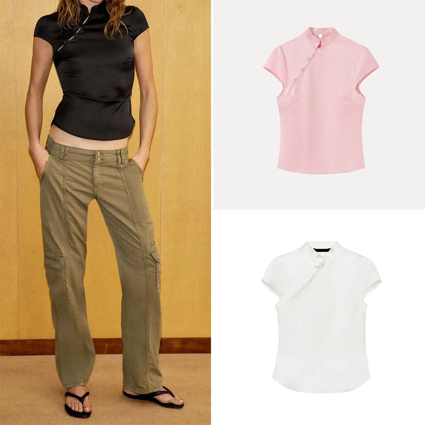 Women's Fashion Summer 2026 Short Sleeve Stand Collar Slim Fit Quality Side Buttoned Top Commute Style ZADATA Brand
Women's Fashion Summer 2026 Short Sleeve Stand Collar Slim Fit Quality Side Buttoned Top Commute Style ZADATA Brand
