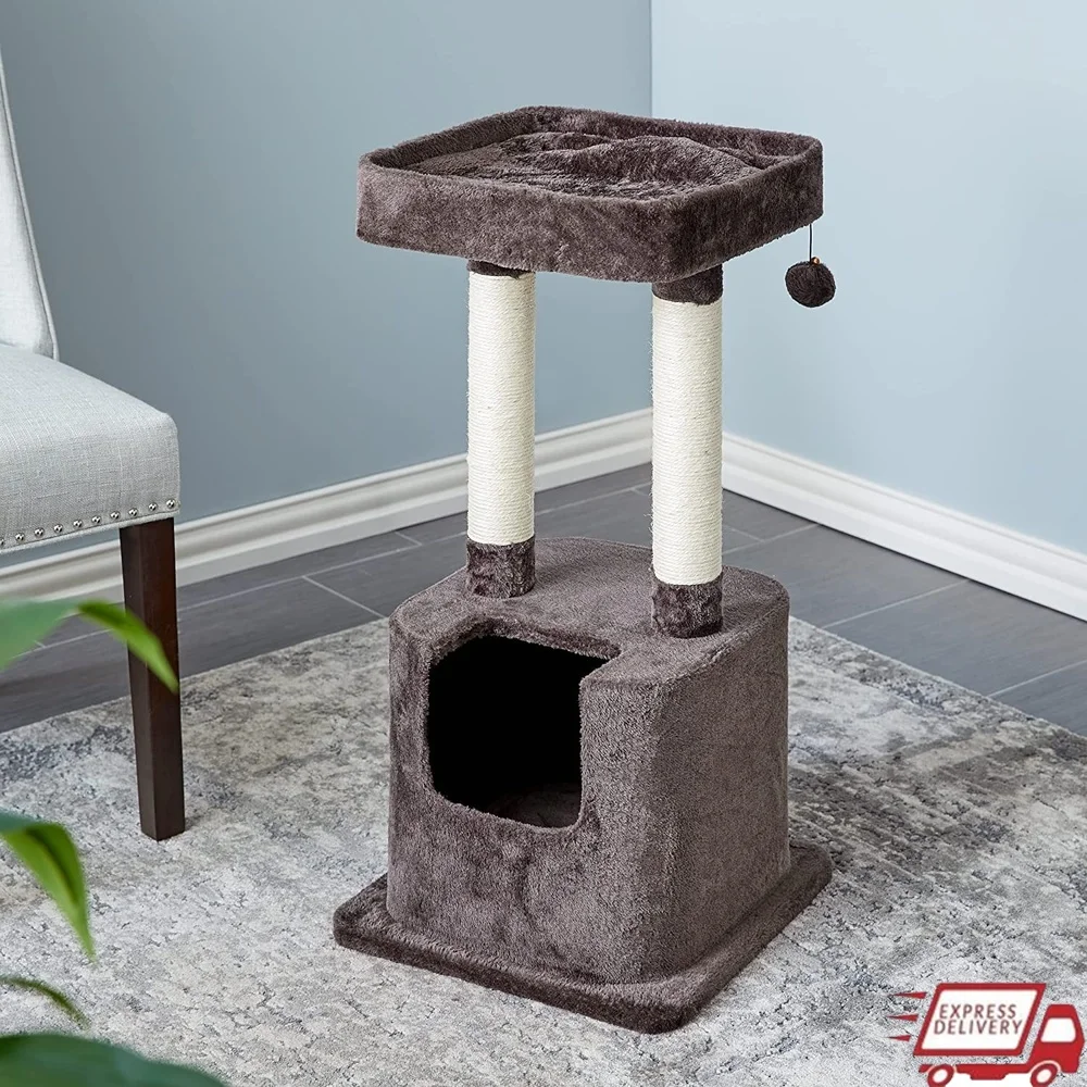 31.5 Inch Cat Tree Tower Condo Scratching Post Playground Sturdy Design Cozy Condo Plush Platform Attached Toy Removable Pillow
31.5 Inch Cat Tree Tower Condo Scratching Post Playground Sturdy Design Cozy Condo Plush Platform Attached Toy Removable Pillow