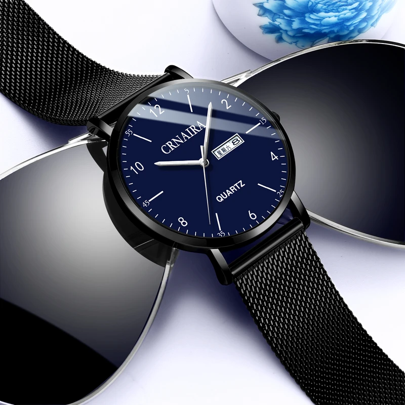 Fashion Simple Ultra-thin Sport Quartz Men's Watches Date Mesh Luxury Top Brand Waterproof montres hommes Wristwatches
Fashion Simple Ultra-thin Sport Quartz Men's Watches Date Mesh Luxury Top Brand Waterproof montres hommes Wristwatches
