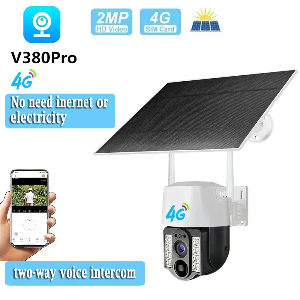 Outdoor Solar Camera Wireless IP Camara V380pro Remote Security Cam PIR Motion Detection Two-way Voice Intercom Night vision
Outdoor Solar Camera Wireless IP Camara V380pro Remote Security Cam PIR Motion Detection Two-way Voice Intercom Night vision