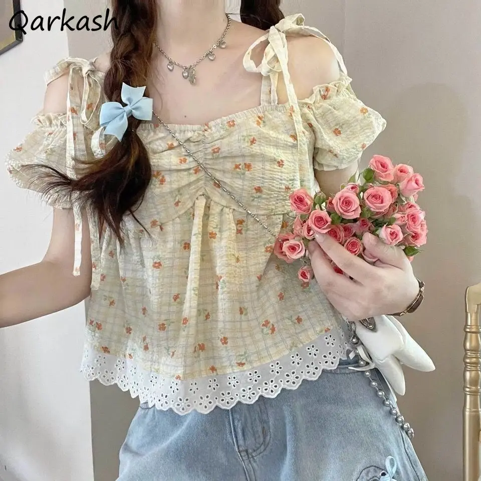 Женские блузки Kawaii, популярные девушки с разрезом на шее, милые цветочные винтажные эстетические французские кружевные летние одежды, дизайнерские повязки
Женские блузки Kawaii, популярные девушки с разрезом на шее, милые цветочные винтажные эстетические французские кружевные летние одежды, дизайнерские повязки