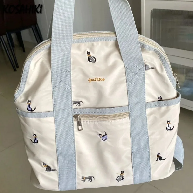 Trendy Fashion Cat Embroidery Backpack High-capacity Y2k Aesthetic Casual Schoolbags Vintage All Match Patchwork Women Handbags
Trendy Fashion Cat Embroidery Backpack High-capacity Y2k Aesthetic Casual Schoolbags Vintage All Match Patchwork Women Handbags
