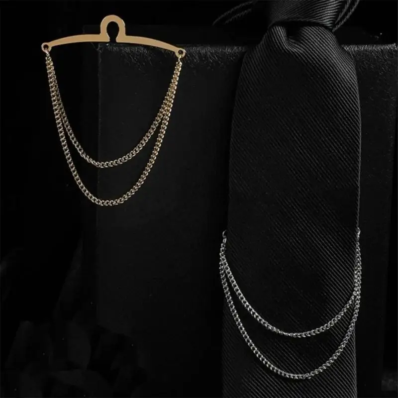 39BD Mens Tie Chain Shirt Tie Clip Double Chains Tassels Necktie Link Chain Business Wedding Jewelry Gift Necktie Accessories
39BD Mens Tie Chain Shirt Tie Clip Double Chains Tassels Necktie Link Chain Business Wedding Jewelry Gift Necktie Accessories