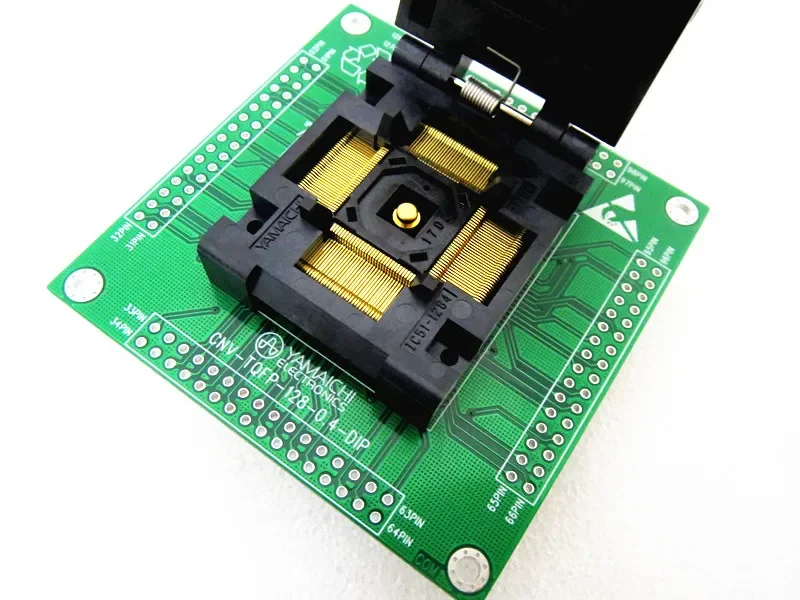 QFP128 GNDepad IC Испытательное сиденье Испытательный стенд Испытательная розетка Сиденье для программирования
QFP128 GNDepad IC Испытательное сиденье Испытательный стенд Испытательная розетка Сиденье для программирования