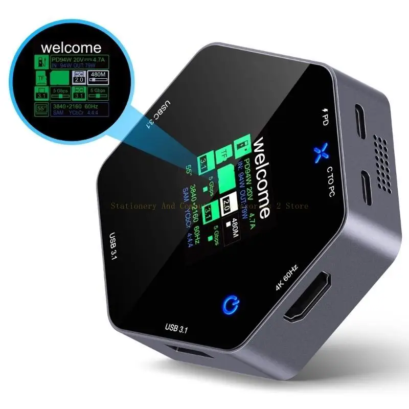 8-портовый адаптер USB C с разрешением 4K при 60 Гц и быстрой зарядкой PD для путешествий и офиса
8-портовый адаптер USB C с разрешением 4K при 60 Гц и быстрой зарядкой PD для путешествий и офиса