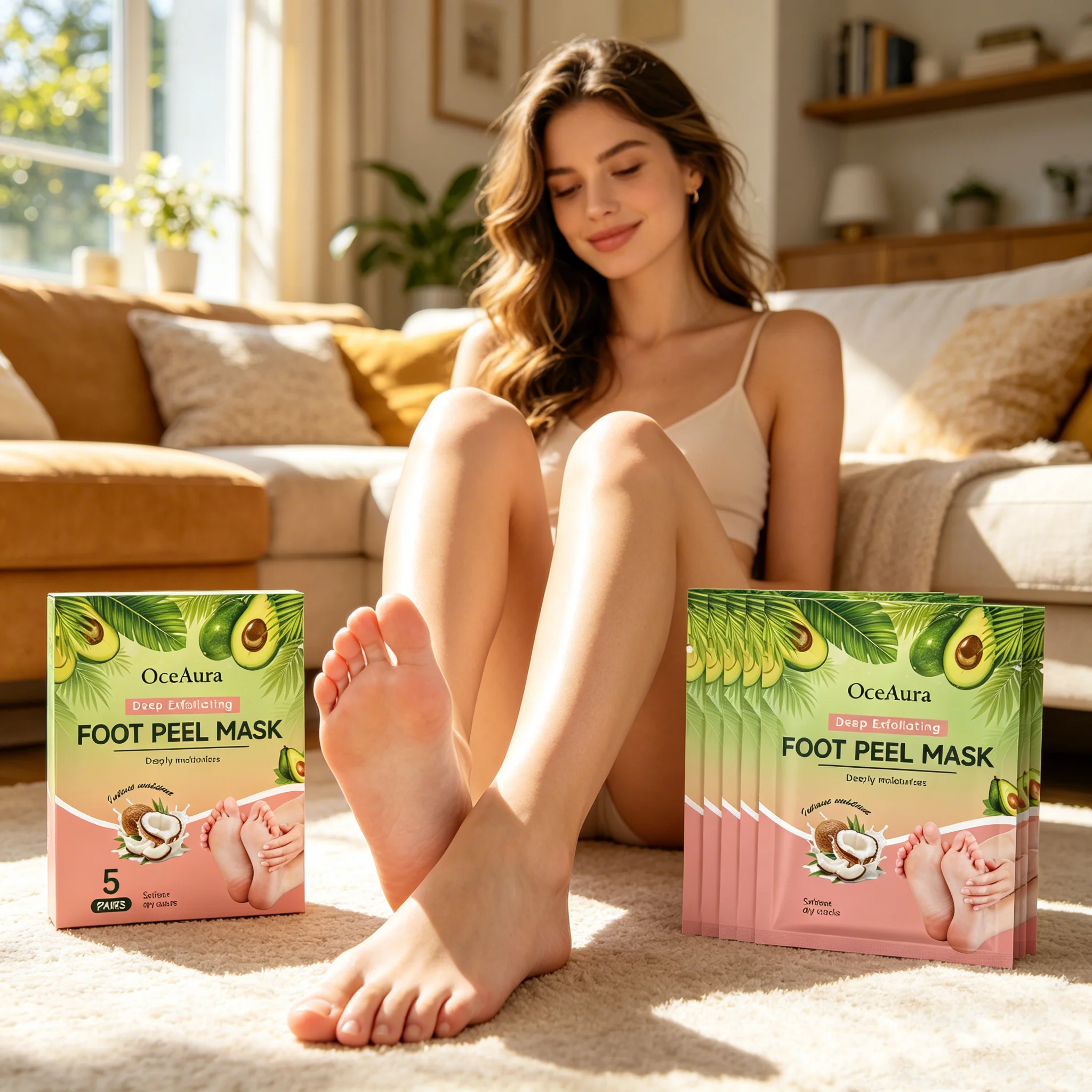 OCEAURA Avocado Coconut Foot Peel Mask,Exfoliate & Moisturize Socks for Dry Cracked Feet Remove Dead Skin, Soft Smooth Baby Feet
OCEAURA Avocado Coconut Foot Peel Mask,Exfoliate & Moisturize Socks for Dry Cracked Feet Remove Dead Skin, Soft Smooth Baby Feet