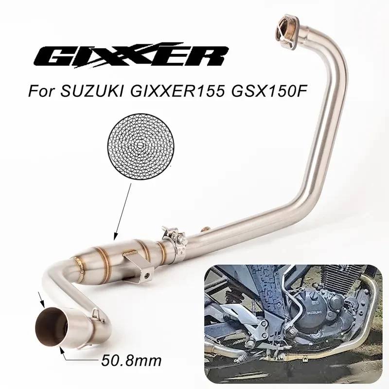 Stainless Steel Modified Front Exhaust Link Pipe Slip-On Adapter For Suzuki Gixxer 155 GSX150F SF155 Motorcycle Escape Pipe
Stainless Steel Modified Front Exhaust Link Pipe Slip-On Adapter For Suzuki Gixxer 155 GSX150F SF155 Motorcycle Escape Pipe