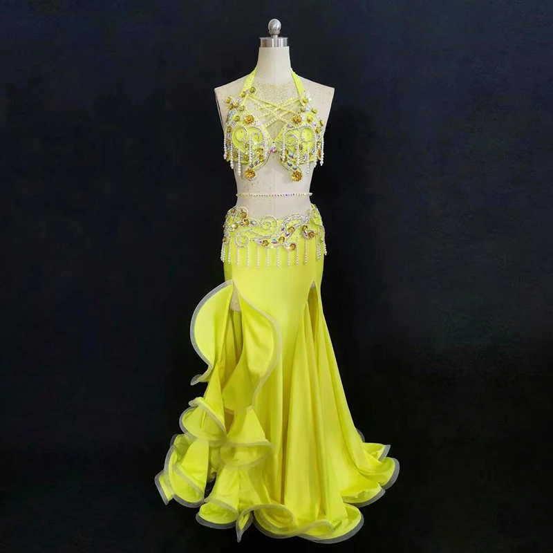 Belly Dance Performance Costume Set for Women Cuosmized Belly Dancing Bra+ Fishtail Skirt+Coat 3pcs Female Oriental Dance Suit
Belly Dance Performance Costume Set for Women Cuosmized Belly Dancing Bra+ Fishtail Skirt+Coat 3pcs Female Oriental Dance Suit