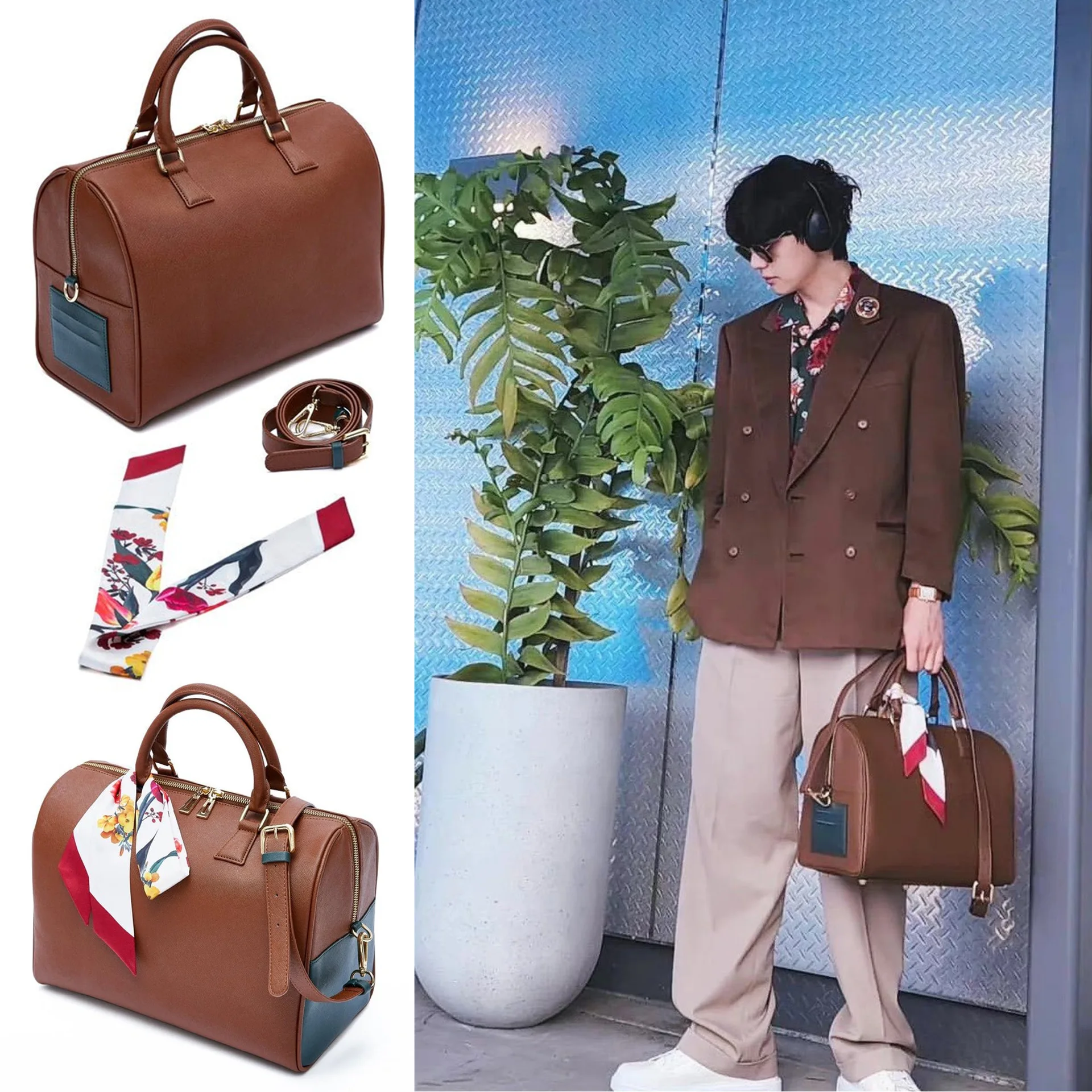 BTS Boston Bag PU Leather Shoulder Tote, Idol Style Crossbody Handbag for Women Men, Large Capacity Casual Commuter Bag Gift
BTS Boston Bag PU Leather Shoulder Tote, Idol Style Crossbody Handbag for Women Men, Large Capacity Casual Commuter Bag Gift