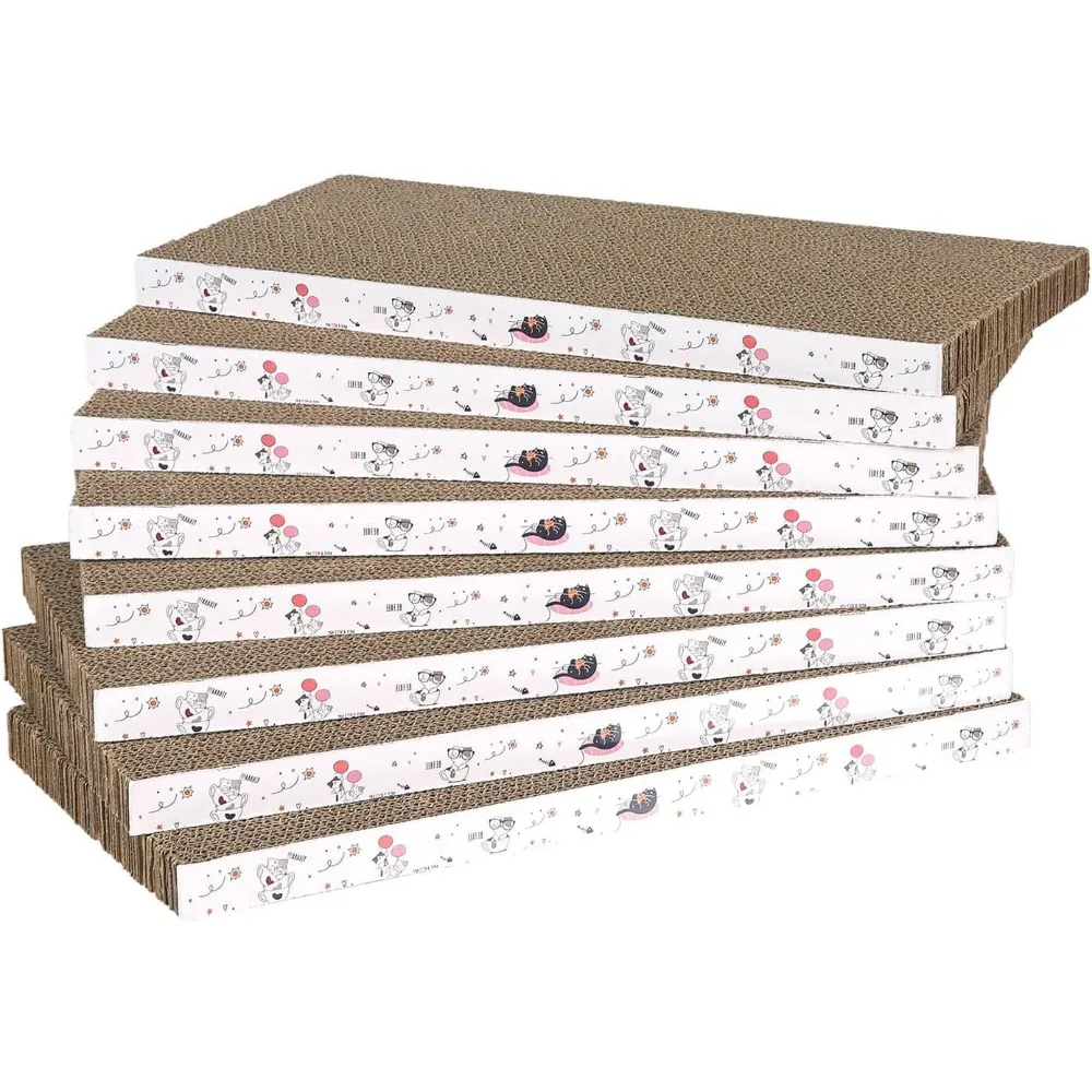Eight Reversible Recyclable Cardboard Scratch Pads for Cats to Rest Claw and Play
Eight Reversible Recyclable Cardboard Scratch Pads for Cats to Rest Claw and Play