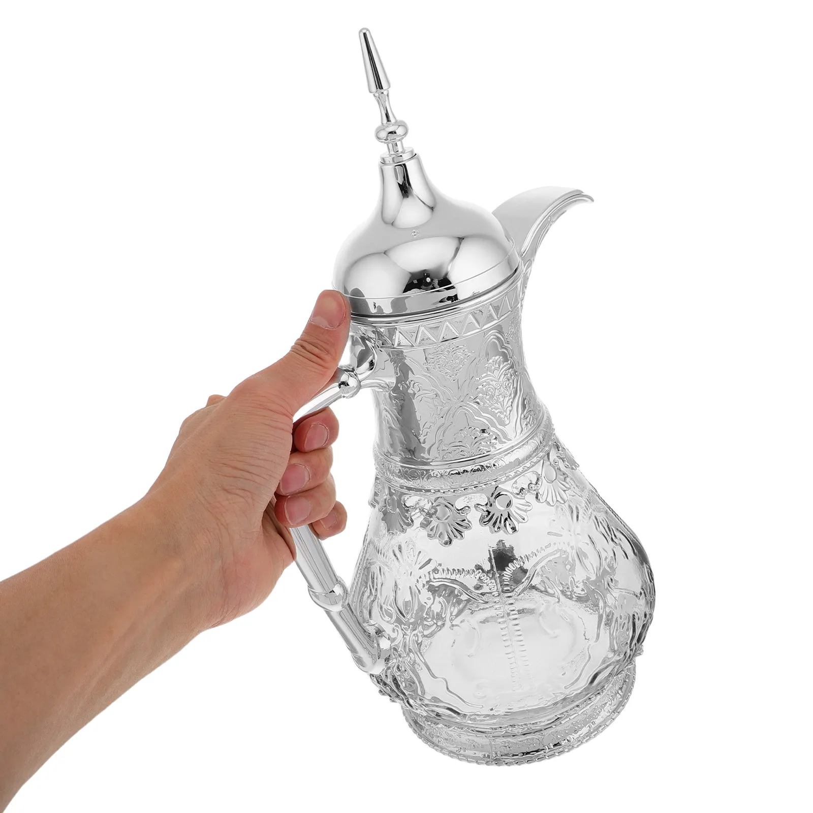 Glass Water Pitcher with Lid Large Capacity Middle Eastern Design Cold Drink Jug for Fridge Cocktail Sangria Iced Tea Serving
Glass Water Pitcher with Lid Large Capacity Middle Eastern Design Cold Drink Jug for Fridge Cocktail Sangria Iced Tea Serving
