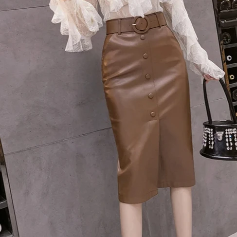 Autumn Winter Faux PU Leather Women's Wrap Skirts with Belted 2025 New High Waist Black Office Wrap Sexy Pencil Skirts
Autumn Winter Faux PU Leather Women's Wrap Skirts with Belted 2025 New High Waist Black Office Wrap Sexy Pencil Skirts