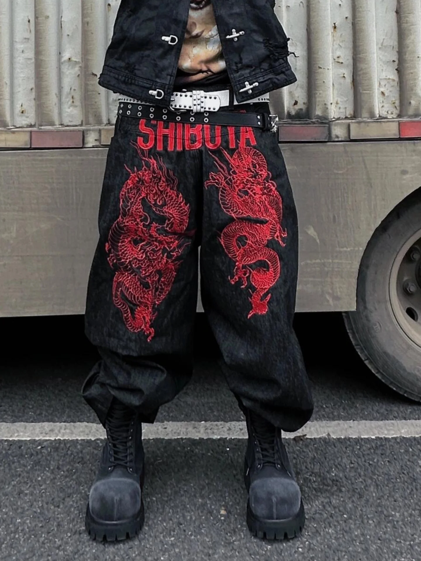 American High Street Heavyweight Design Sense Dragon Embroidery Men's Hiphop Retro Wide Leg Draping Jeans Trendy
American High Street Heavyweight Design Sense Dragon Embroidery Men's Hiphop Retro Wide Leg Draping Jeans Trendy