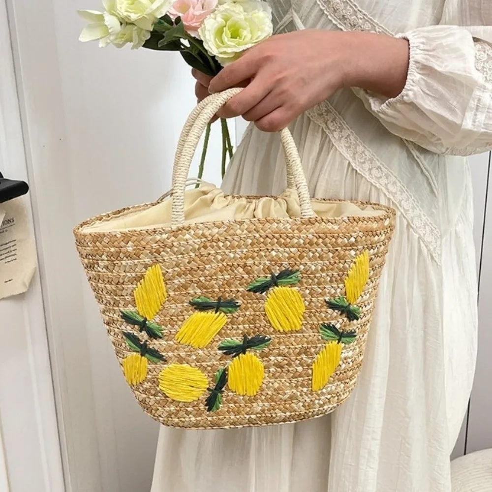Embroidery String Straw Tote Bags Coconut Tree Design Bohemian Style Woven Handbags New Design Sweet Casual Bucket Bag
Embroidery String Straw Tote Bags Coconut Tree Design Bohemian Style Woven Handbags New Design Sweet Casual Bucket Bag