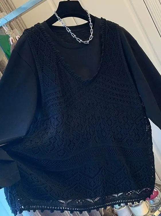 plus Size Knitted Mesh Vest T-Shirt Design Sensation Spring Fashion Hollow out Hook Flower Casual Top for Men And Women
plus Size Knitted Mesh Vest T-Shirt Design Sensation Spring Fashion Hollow out Hook Flower Casual Top for Men And Women
