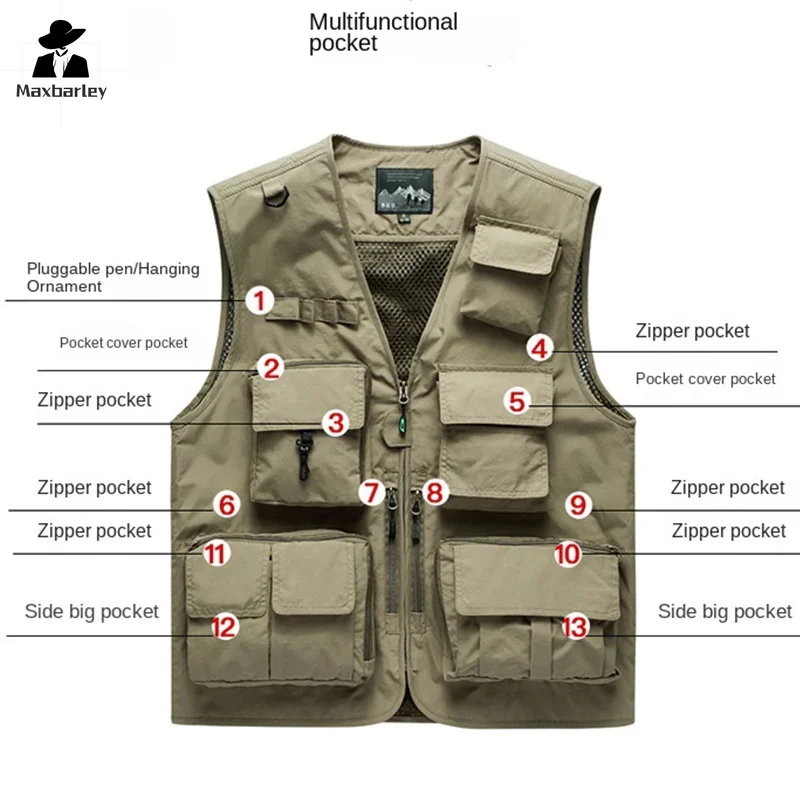 Multi Pocket Fishing Vests Quick Breathable Outdoor Mesh Jackets Photography Hiking Vest Outdoor Sport Men Breathable Vest
Multi Pocket Fishing Vests Quick Breathable Outdoor Mesh Jackets Photography Hiking Vest Outdoor Sport Men Breathable Vest