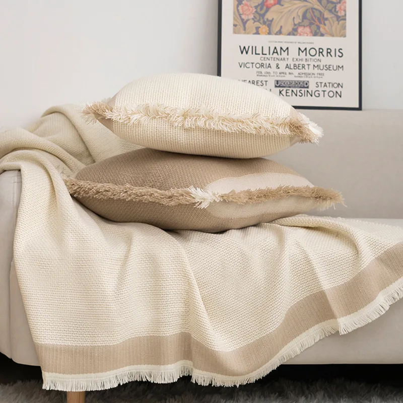 Nordic Style Sofa Pillow Cushion Bedside Square Woven 45x45cm Pillow Case Light Luxury Living Room Cushion
Nordic Style Sofa Pillow Cushion Bedside Square Woven 45x45cm Pillow Case Light Luxury Living Room Cushion