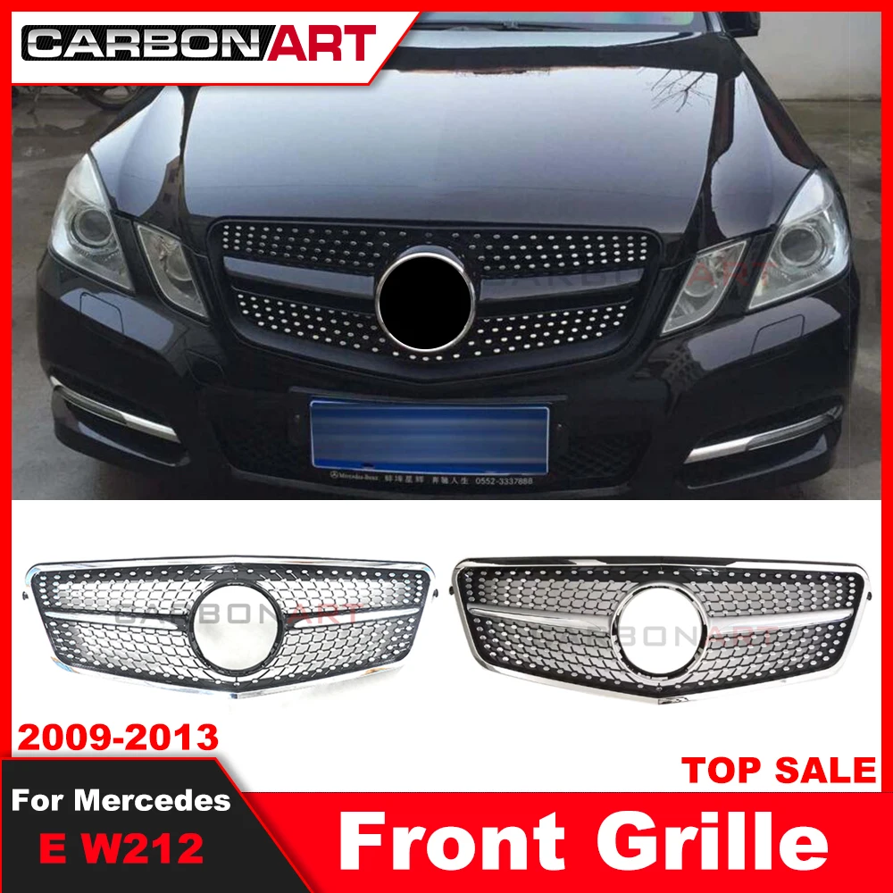 2009-2013 Year E Class W212 Diamond Grille For mecede E Class sedan W212 Grill Silver Color Replacement without center badge
2009-2013 Year E Class W212 Diamond Grille For mecede E Class sedan W212 Grill Silver Color Replacement without center badge