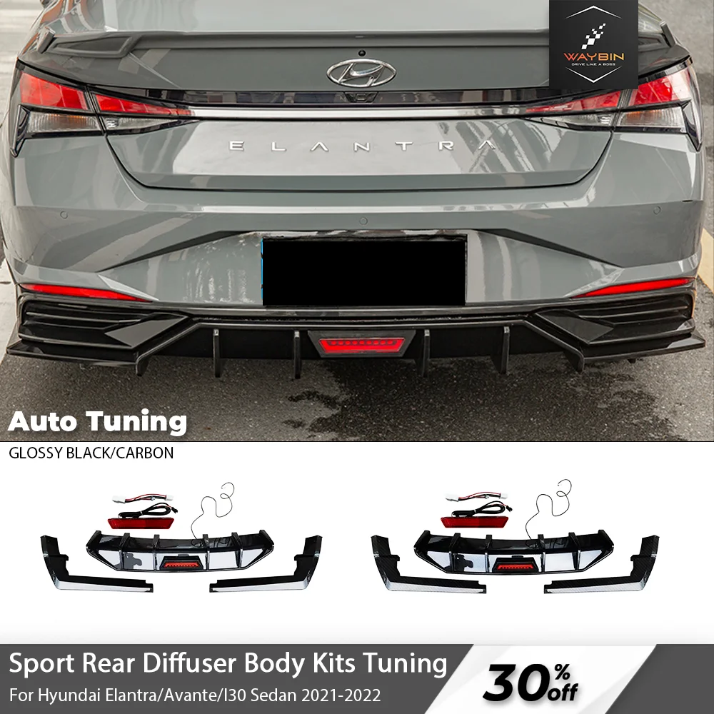 For HyundaiElantra/Avante/i30 sedan 2021-2022 Rear Diffusser Upgrade Rear Bumper Modification Sport Body Kit Auto Accessories
For HyundaiElantra/Avante/i30 sedan 2021-2022 Rear Diffusser Upgrade Rear Bumper Modification Sport Body Kit Auto Accessories