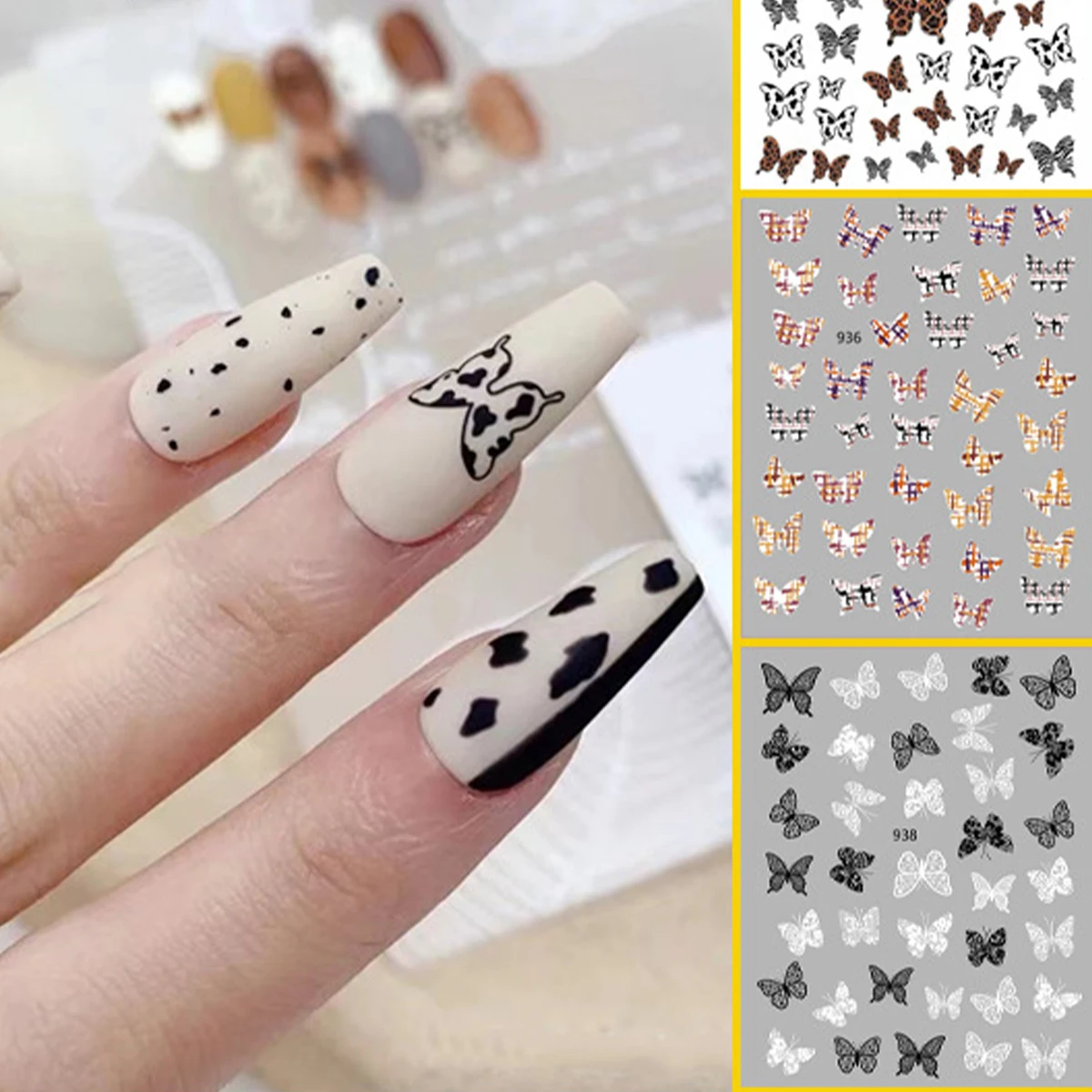 10PCS Cow Spot Butterfly 3D Nail Sticker Leopard Print Lace Butterfly Decorative Small Decal Nail Sticker
10PCS Cow Spot Butterfly 3D Nail Sticker Leopard Print Lace Butterfly Decorative Small Decal Nail Sticker