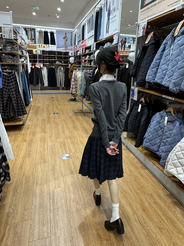 Original JK Seaweed orm Skirt f-length Versatile Knitted Sweater Cardigan Top Outerwear for Girls School orm Faion
Original JK Seaweed orm Skirt f-length Versatile Knitted Sweater Cardigan Top Outerwear for Girls School orm Faion
