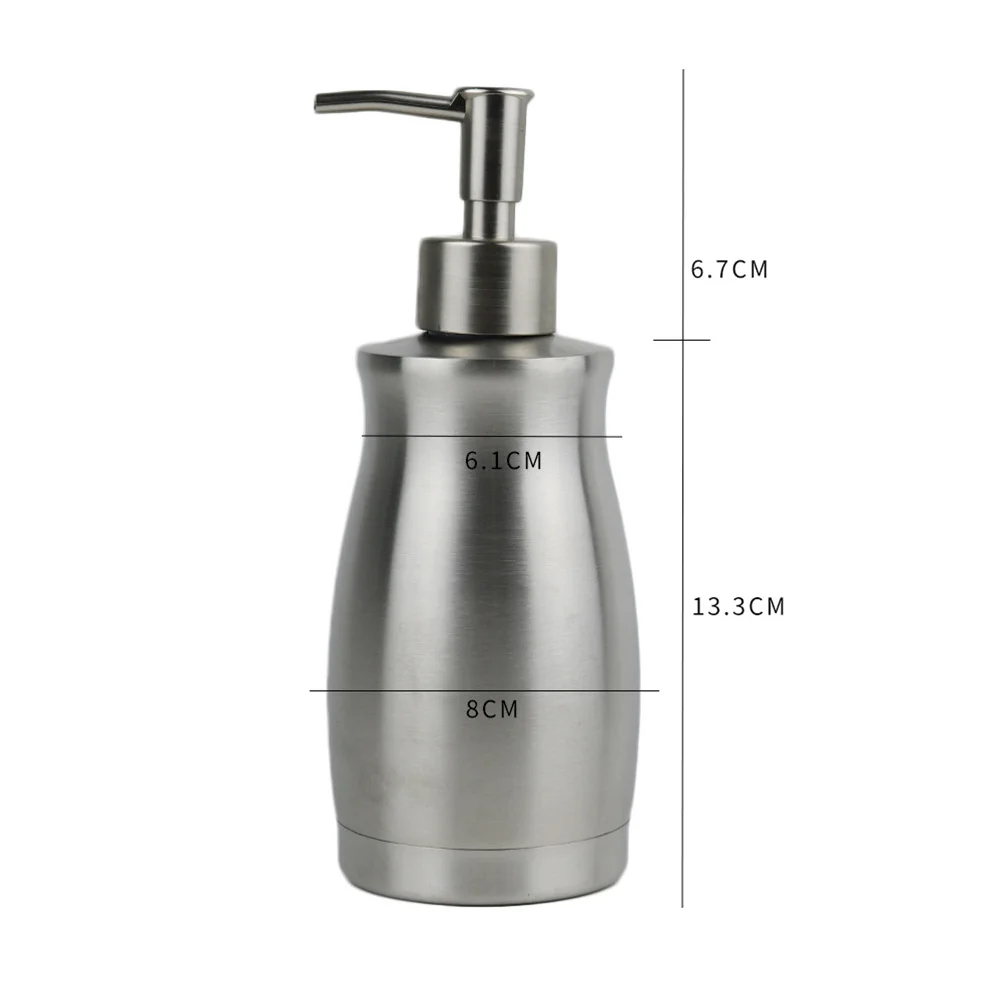 Stainless Steel Shampoo Bottle Refillable Liquid Dispenser Soap Lotion Emulsion Waterproof Non-Slip Base
Stainless Steel Shampoo Bottle Refillable Liquid Dispenser Soap Lotion Emulsion Waterproof Non-Slip Base