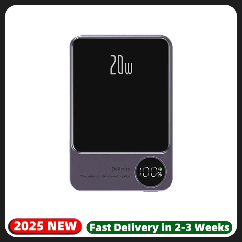 10000mAh New Magnetic Wireless Power Bank PD20W Fast Charger For iPhone 16 15 14 13 12 11 External Battery For Magsafe Powerbank
10000mAh New Magnetic Wireless Power Bank PD20W Fast Charger For iPhone 16 15 14 13 12 11 External Battery For Magsafe Powerbank