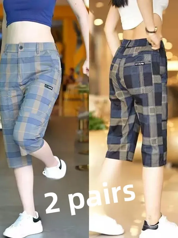 Men's Summer Thin Casual Ice Silk Seven-Foot Pants Six-Pocket Plaid Shorts 2026 New Style Sporty Polyester Fiber mid Waist
Men's Summer Thin Casual Ice Silk Seven-Foot Pants Six-Pocket Plaid Shorts 2026 New Style Sporty Polyester Fiber mid Waist