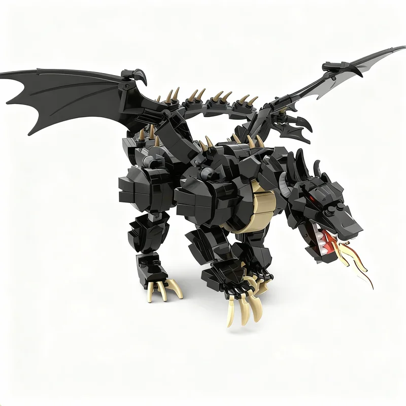 NEW 630PCS MOC Medieval Castle Black Evil Dragon Model Collectible Display DIY Creative Bricks Home Decor Gift Decoration Blocks
NEW 630PCS MOC Medieval Castle Black Evil Dragon Model Collectible Display DIY Creative Bricks Home Decor Gift Decoration Blocks
