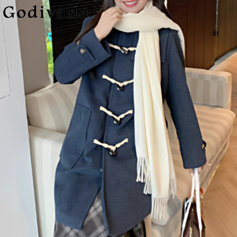 Autumn Winter Large Size Jk Sweet Japanese College Horn Buckle Thickened Coat Versatile Age Reduction Long Sleeve Woolen Coats
Autumn Winter Large Size Jk Sweet Japanese College Horn Buckle Thickened Coat Versatile Age Reduction Long Sleeve Woolen Coats