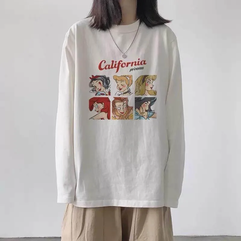 Women's Clothing Fashion Cartoon Letter Printing Cotton Long Sleeve T-Shirt Spring Casual Loose O-Neck Soft Tops
Women's Clothing Fashion Cartoon Letter Printing Cotton Long Sleeve T-Shirt Spring Casual Loose O-Neck Soft Tops