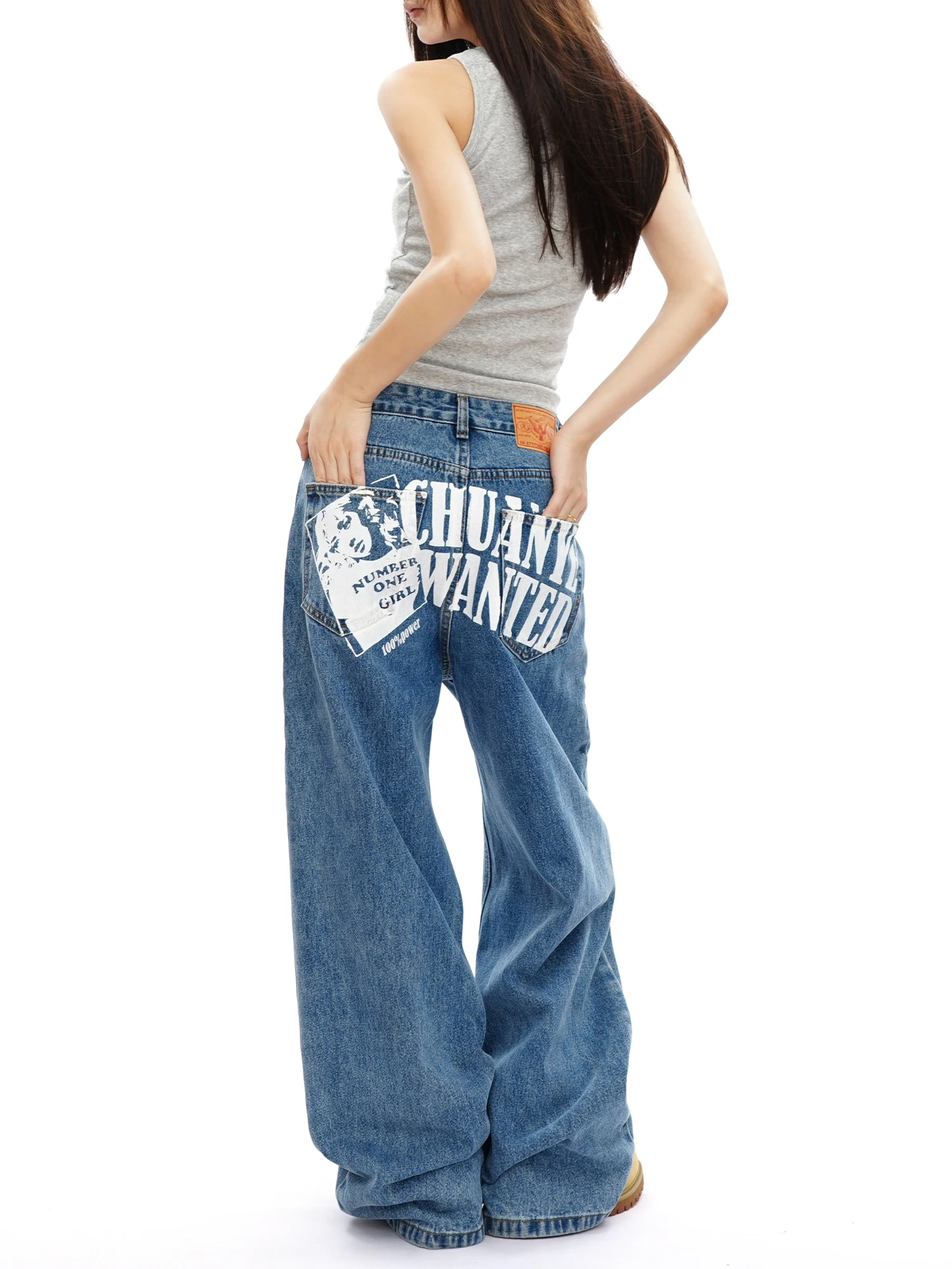 S3T5 Американские джинсы с винтажным принтом, мужские повседневные прямые свободные длинные брюки, модная брендовая синяя джинсовая повседневная одежда
S3T5 Американские джинсы с винтажным принтом, мужские повседневные прямые свободные длинные брюки, модная брендовая синяя джинсовая повседневная одежда