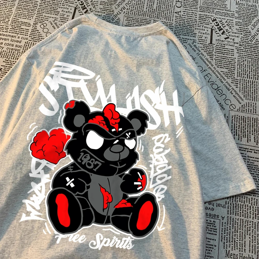 Exploding Black Puppet Bear Men Women T-Shirts High Quality Cotton Tops Summer Loose T Shirts Simplicity Breathable Streetwear
Exploding Black Puppet Bear Men Women T-Shirts High Quality Cotton Tops Summer Loose T Shirts Simplicity Breathable Streetwear