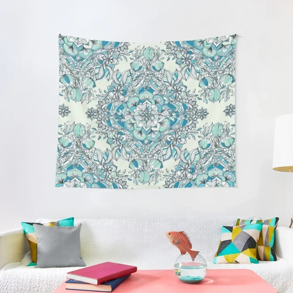 Floral Diamond Doodle in Teal and Turquoise Tapestry Room Decore Aesthetic Wall Hangings Decoration Tapestry
Floral Diamond Doodle in Teal and Turquoise Tapestry Room Decore Aesthetic Wall Hangings Decoration Tapestry