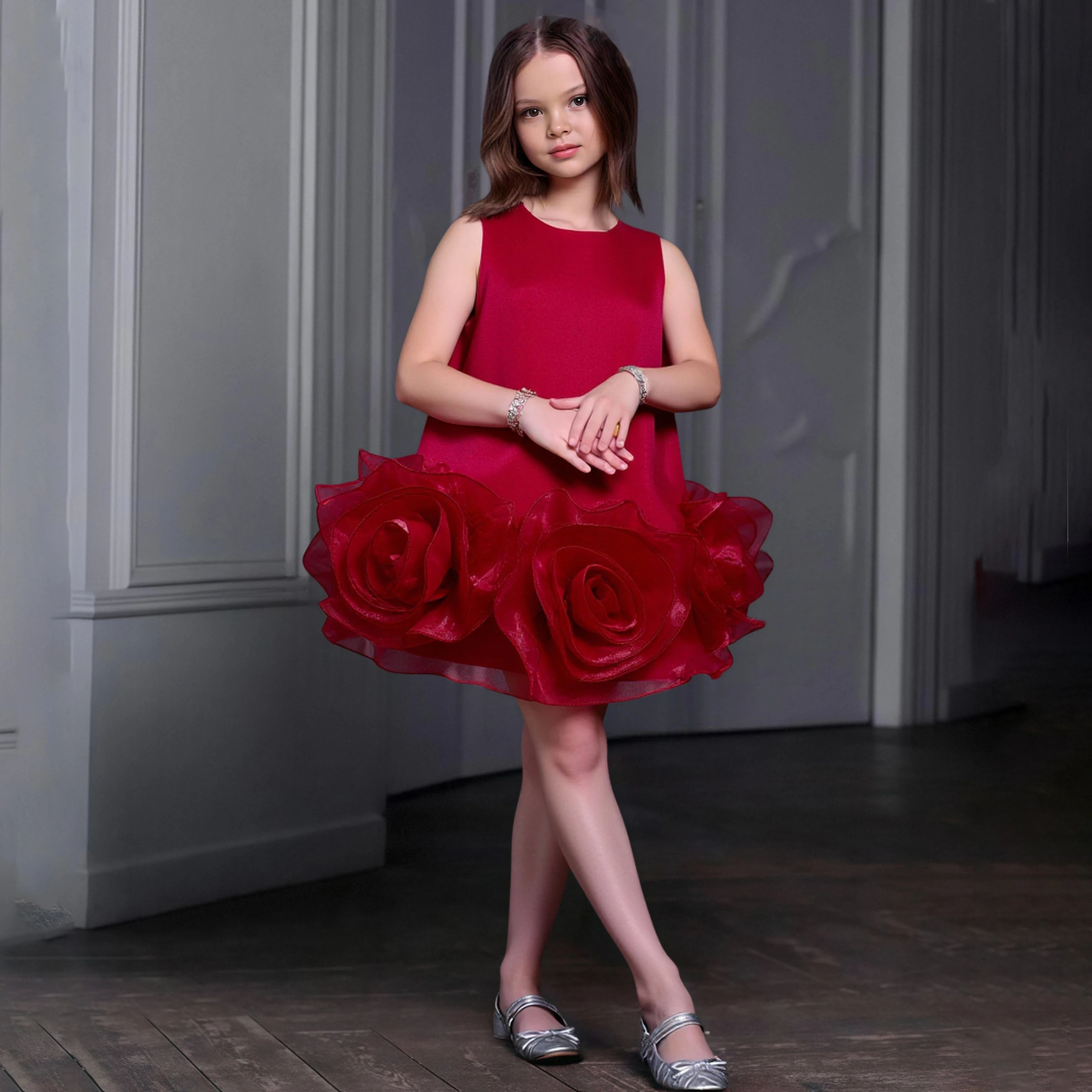 Fashion 3D Flower Baptism Party Girls Dresses Elegant White Bridesmaid Wedding Evening Dress Lace Birthday Princess Prom Costume
Fashion 3D Flower Baptism Party Girls Dresses Elegant White Bridesmaid Wedding Evening Dress Lace Birthday Princess Prom Costume