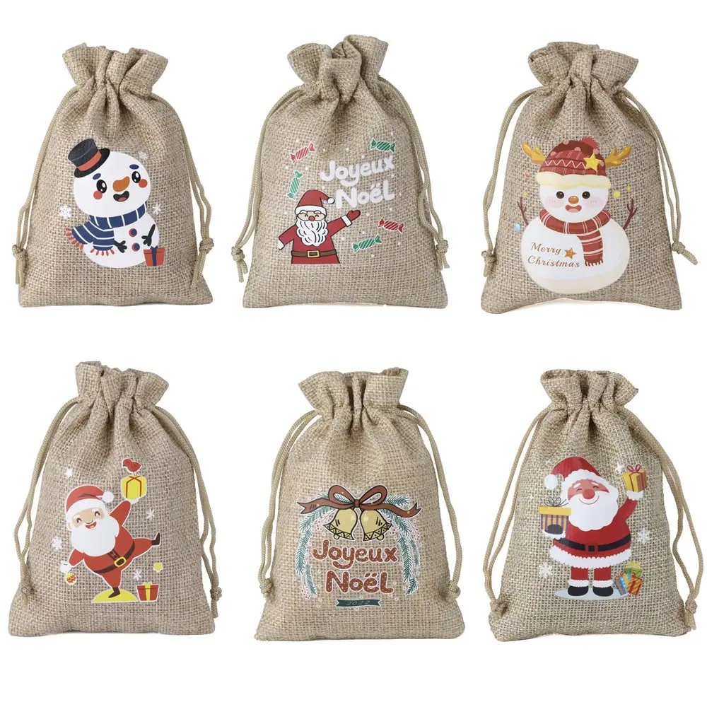 5pcs/lot 9.5x13.5cm Christmas Burlap Bag Drawstring Pouches Snowman For Christmas Party Candy Gift Packing
5pcs/lot 9.5x13.5cm Christmas Burlap Bag Drawstring Pouches Snowman For Christmas Party Candy Gift Packing