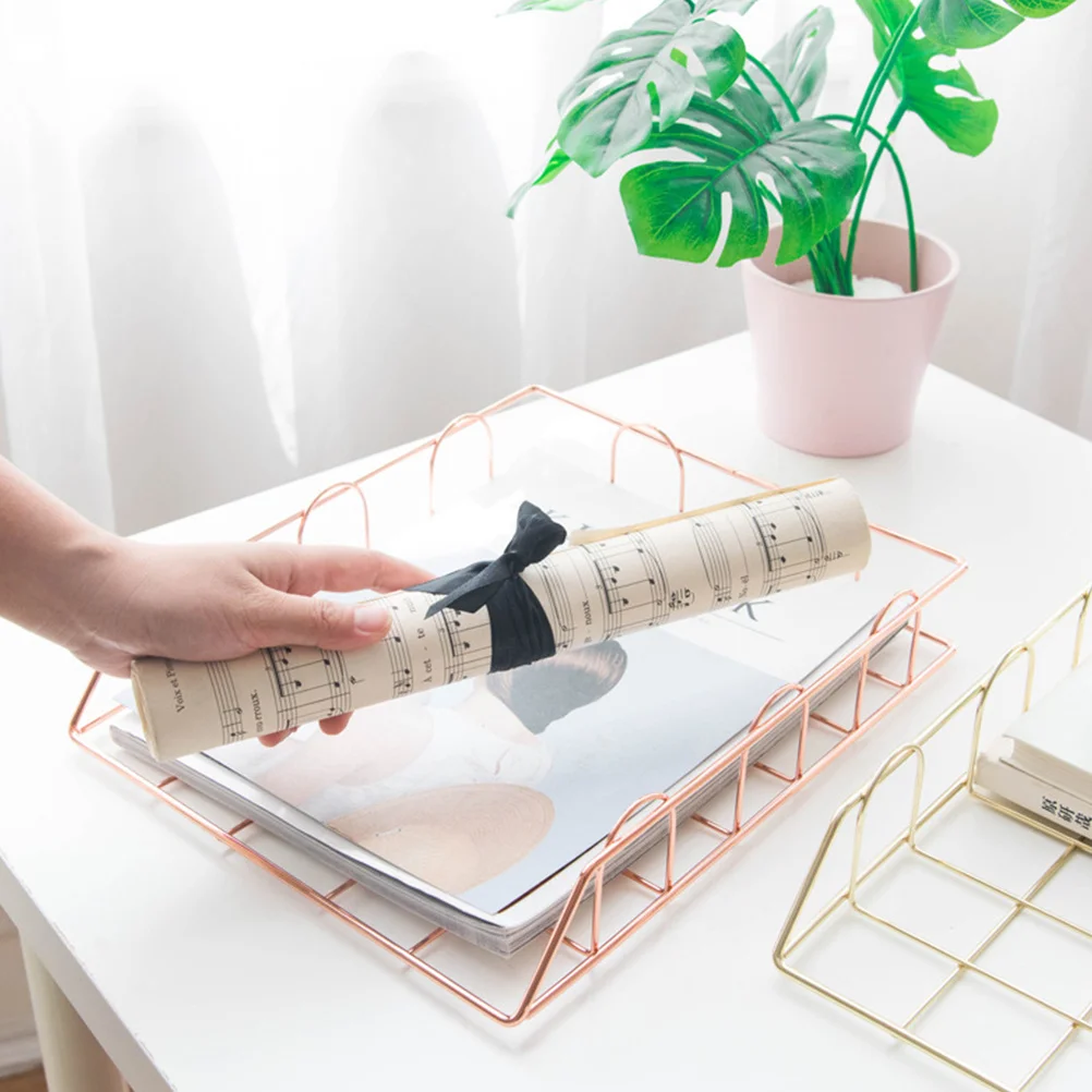 Stackable File Storage Rack Metal Document Organizer for Office Desk with Modern Design Holds Papers Folders Magazines Golden
Stackable File Storage Rack Metal Document Organizer for Office Desk with Modern Design Holds Papers Folders Magazines Golden