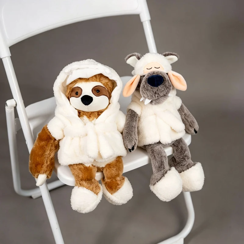 35CM Cute Wolf Plush Toy with Pajamas Cartoon Sloth Design Animal Stuffed Doll for Kids Birthday Christmas Gift Room Decor
35CM Cute Wolf Plush Toy with Pajamas Cartoon Sloth Design Animal Stuffed Doll for Kids Birthday Christmas Gift Room Decor