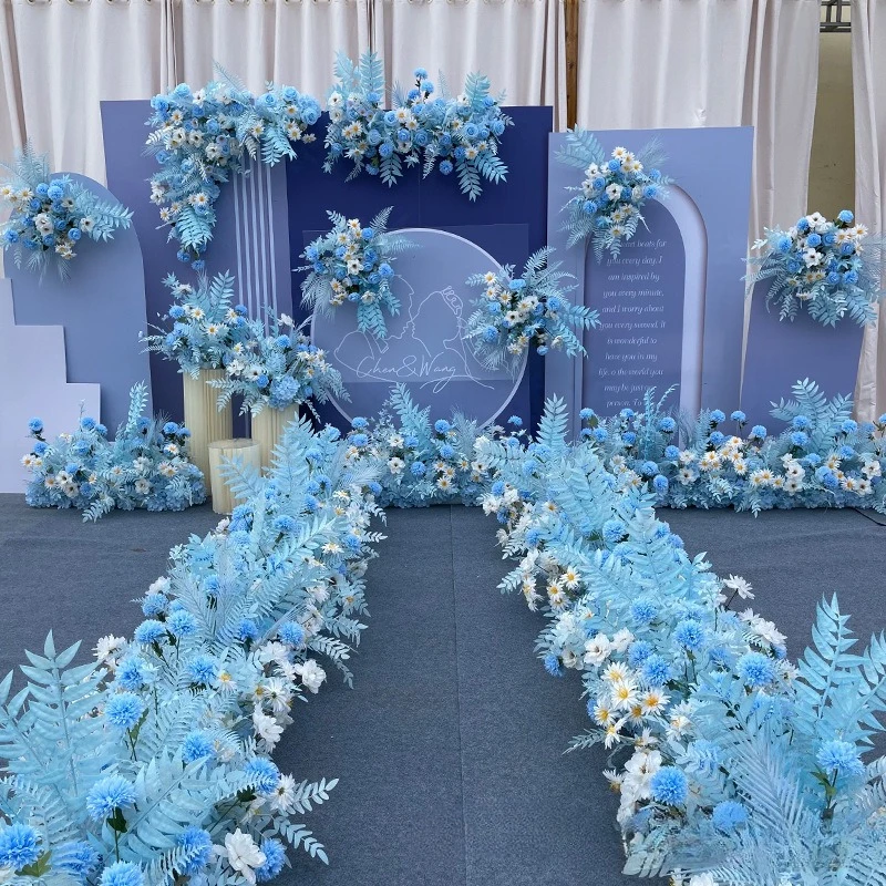 New Wedding Large Floor Row Flower Simulation Silk Blue Decoration Eucalyptus Flower Row T Table Road Wedding Arrangement
New Wedding Large Floor Row Flower Simulation Silk Blue Decoration Eucalyptus Flower Row T Table Road Wedding Arrangement