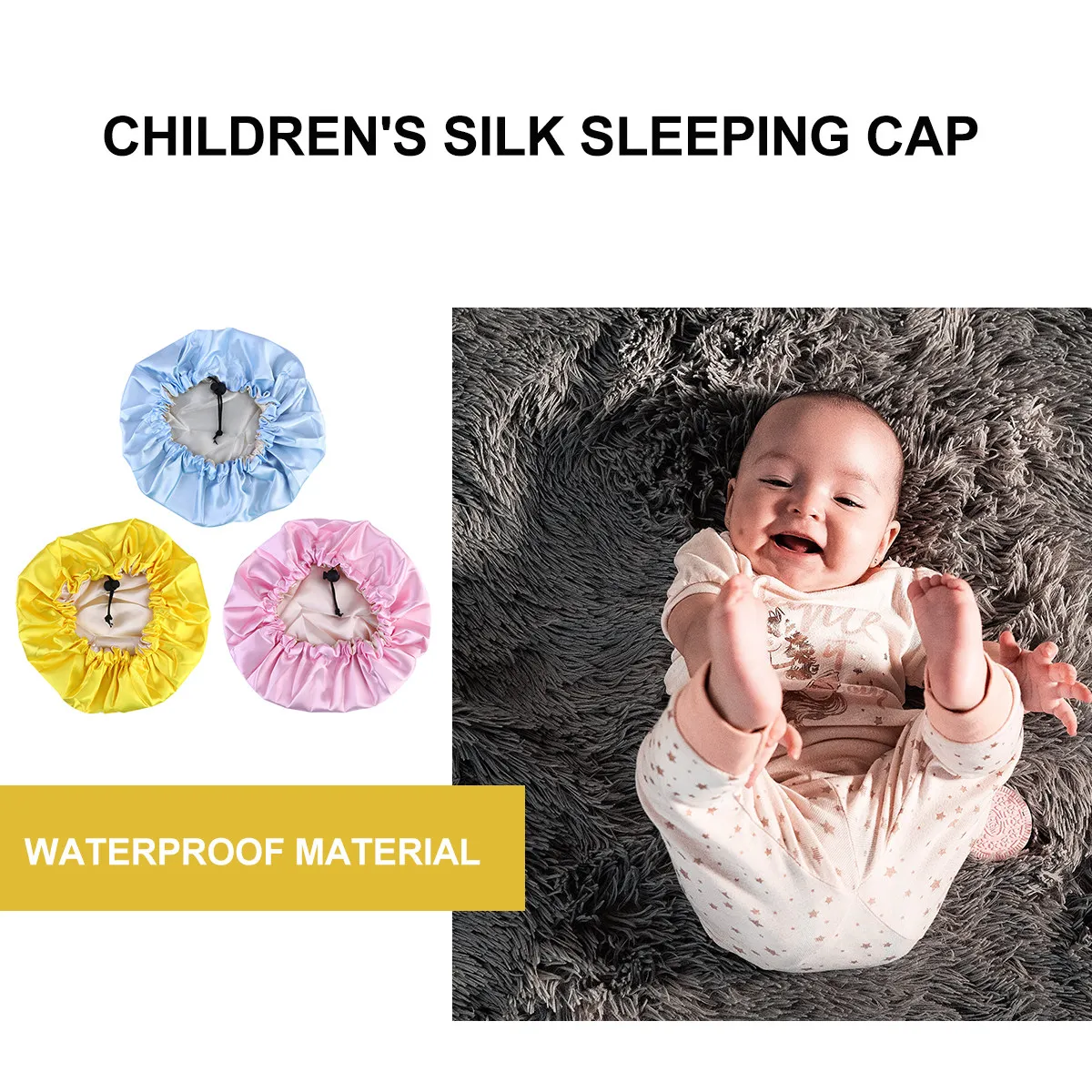 Набор из 3 детских шапочек для сна: эластичные, атласные, регулируемые, для защиты волос малышей, для душа и ванны, желтые, небесно-голубые, розовые
Набор из 3 детских шапочек для сна: эластичные, атласные, регулируемые, для защиты волос малышей, для душа и ванны, желтые, небесно-голубые, розовые